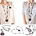 Bluetooth Headphones Wireless Headphones Car Hand Free Headset with Microphone Wireless Bluetooth Earbuds Headset Earphones Brown Genuine Leather with Wood Love Necklace