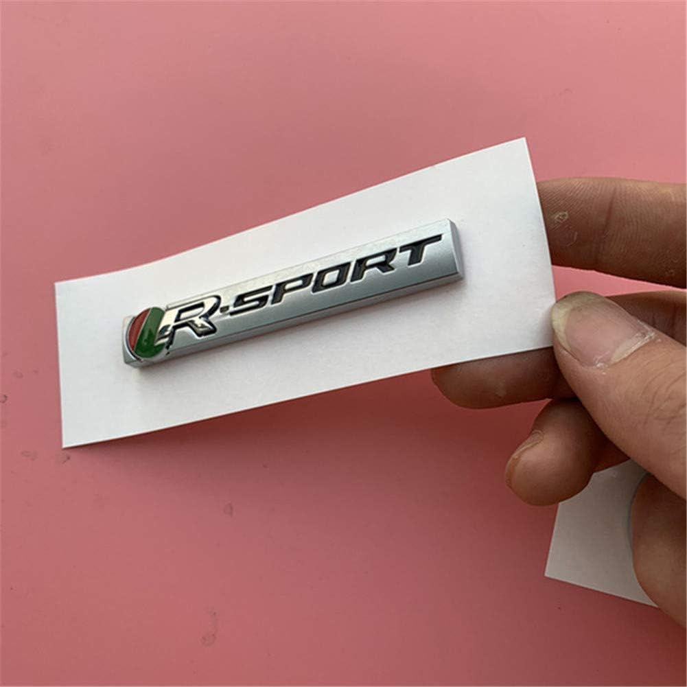 fgdgbvbn R Green Red Badge R-Sport Bar Emblem XE F-PACE Fender Trunk Car Styling Refitting Sport Car High Performance Sticker（R-sport bar）