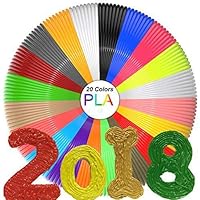 3D Pen Filament Refills(20 Colors,10 Feet Each) Total 200 Feet,PLA Filament 1.75mm,PLA 3D Printing Pen Filament 3D Pen For Kids,No Stuck, Non-toxic and Odorless,Not Fit for 3Doodler Pen