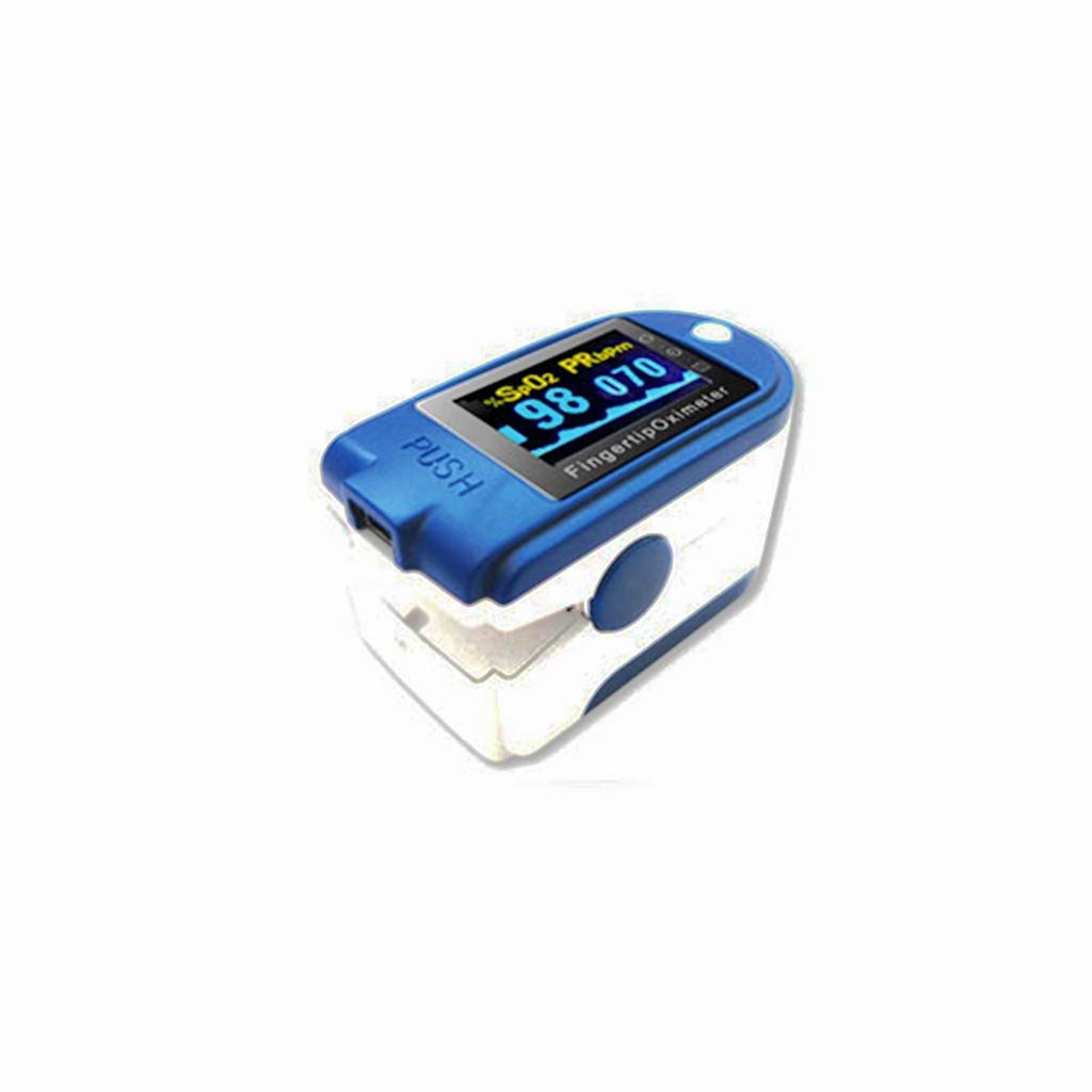 CMS50D Plus - 24-Hour Memory, Data Can Be Stored & Uploaded to Computers with USB Cable, for Home & Sports Use, with Lanyard, Blue