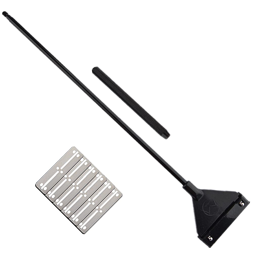 通用 Algae Scraper Fish Tank Gravel Fish Tank Cleaner with 5 Blades Large Fish Tank Cleaning Tool for Glass Scraper Aquarium Gravel