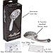 Aqua Elegante 6 Function Luxury Handheld Shower Head - Adjustable Pressure Rainfall Spray With Removable Nozzle, Brushed Nickel