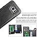 HianDier Wallet Case for Galaxy S7 Edge, Slim Protective Case with Credit Card Slot Holder Flip Folio Soft PU Leather Magnetic Closure Cover Case Compatible with Samsung Galaxy S7 Edge, Black