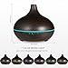 NexGadget Ultrasonic Aroma Essential Oil Diffuser - 300ML BPA Free Cool Mist Humidifier(Compatible with AC100-240V)with Auto Shut Off and Timer for Home,Office,Spa&More - Wood Grain