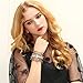 Jeilwiy Leather Wrap Bracelet Braided Cuff Bangle Tube Bracelet Charm Beads Boho Jewelry for Women, Lady, Wife, Teens Girl