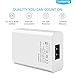 Lumsing 60W 5V 6-Port USB Desktop Charger Charging Intelligent Control Chipset Multi Travel Power for iphone, ipad, Samsung,Nexus, HTC, Sony and More (White)