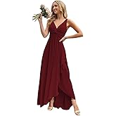 Jicht Bridesmaid Dresses for Women V-Neck Sleeveless Maxi Dress Wedding Guest JAC30