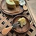 Bekith 8 Pieces Set Cheese Knives with Bamboo Wood Handle - 2 Cheese Knife, 2 Cheese Shaver, 2 Cheese Fork and 2 Cheese Spreader