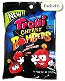 Trolli Sour Cherry Bombers, 4.25 oz Bag (Pack of 6)