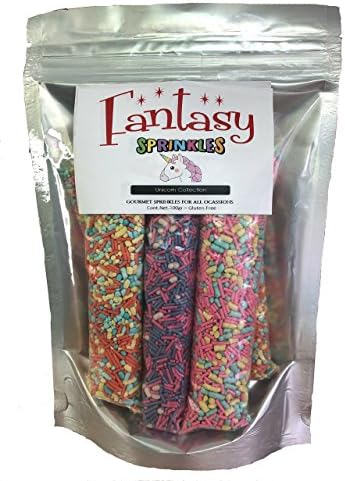 Sprinkles Jimmies Unicorn Collection (some of the sprinkles contain flavors) 100% sugar, gluten free 10.58 Oz.