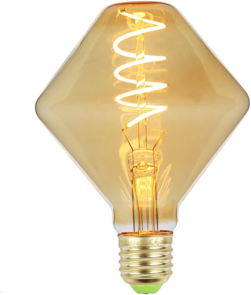 TIANFAN Vintage Led Bulb Gyro 4W Dimmable Spiral Led Filament Edison Bulb 220-240V E27 Deorative Light Bulb Warmth Glow