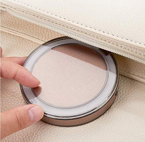 Compact Mirror, 1X/3X LED Lighted Travel Folding Makeup Mirror - The Most Natural Magnifying Mirror with USB Charging for Beauty, Cosmetic and Travel