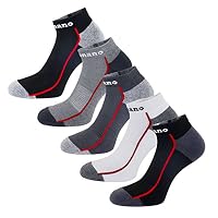 Aaronano 5 Pairs Mens Half Cushion Ankle Socks Low Cut Breathable Athletic Socks Size (7-12)