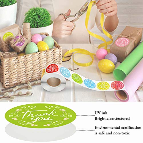 Thank You Stickers Roll， 10 Designs 1.5\