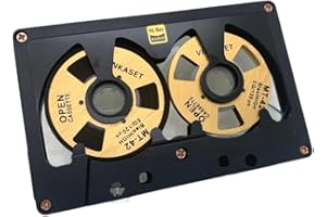 Fattoz 50 Minute Double Sided Cassette Audio Reel to Reel Blank Tape Metal Reel Hollow Case Self-Made