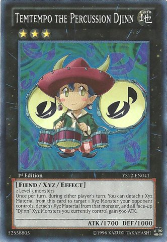 Yu-Gi-Oh! - Temtempo the Percussion Djinn (YS12-EN041) - Starter Deck: XYZ Symphony - 1st Edition - Super Rare