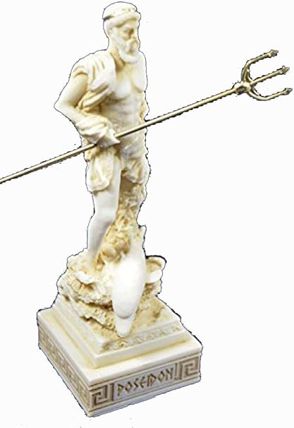Dieu Grec De La Mer 5 Lettres Statue vieillie du Dieu grec de la mer Poséidon, Neptune: Amazon.fr