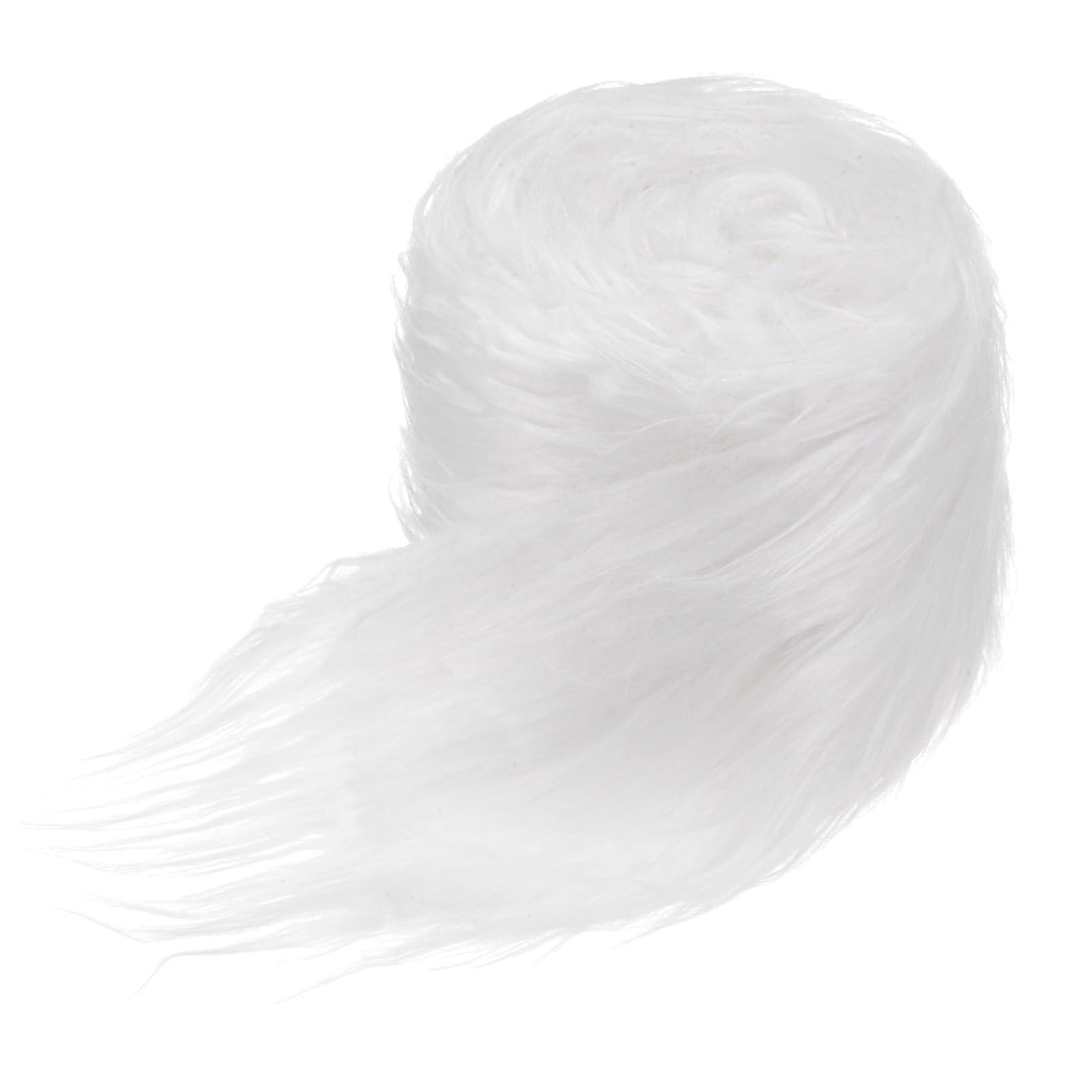 M METERXITY Faux Fur Fabric Precut Strips, 59x4 Inch Plush Faux Fur Fabric Square Fluffy Fuzzy Craft Fur for DIY Crafts/Christmas/Halloween Gnome Beard/Cosplay [White]