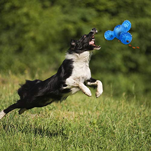 ANBOKC Dog Chew Toys, Dog Food Dispenser Toys, Interactive Dog Toys, Dog IQ Treat Ball, Dog Puzzle Toys, Dog Teeth Cleaning Ball, Natural Rubber Toys for Small Medium Dogs Chasing Chewing Training