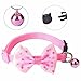 BINGPET Breakaway Cat Collar with Bell, Kitten Puppy ID Collars (Bow Tie & Paw Print)