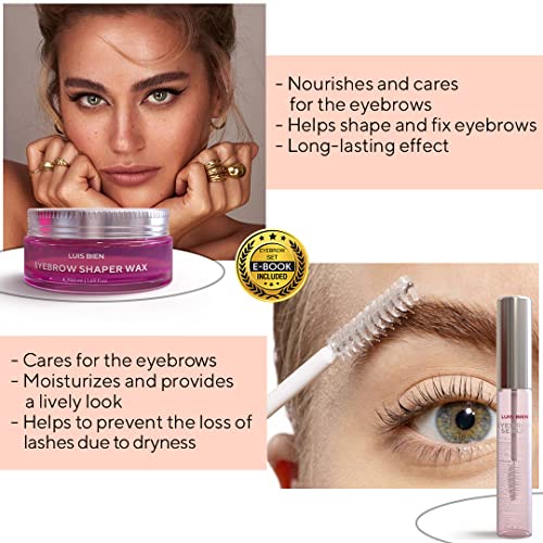 Eyelash Eyebrow Growth Serum Enhancer Kit by LUIS BIEN Boost Lashes And