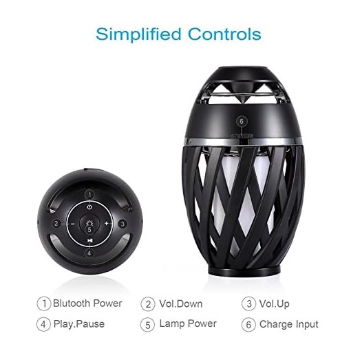dikaou led flame table lamp
