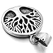 MENDINO Mens Womens Tree of Life Pendant Necklace Stainless Steel Silver Tone with 22 Inch Chain