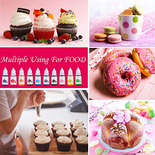 Food Coloring Cake Coloring 10 Color x10ml High Concentration Liquid