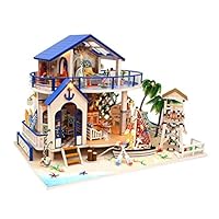 Rylai 3D Puzzles Miniature DIY Dollhouse Kit Legend of The Blue Sea Series Dolls Houses Accessories with Furniture LED Music Box Best Birthday Gift