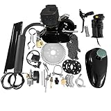 MOTOOS 80CC 26" 28" Bike Bicycle Motorized 2 Stroke Cycle Petrol Gas Engine Kit Set (Black)