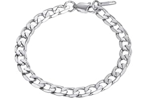 PROSTEEL 316L Stainless Steel Bracelet For Men, Stylish Figaro Chain, Hypoallergenic Jewelry, Black/Gold/Silver Tone, W:6mm-13mm, L:7.5"/8.3", Come with Box