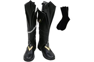 TKIEIO Qiqi Cosplay Shoes Keqing Boots Anime Characters Cosplay Shoes Cos Performance