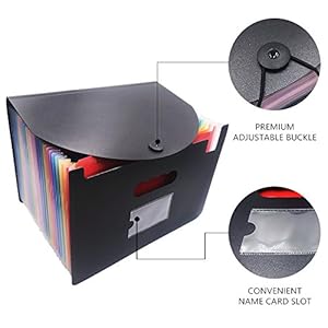 OffiConsent Ampliable Carpetas Plastico- A4 Carpeta Clasificadoras de