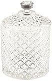 Fifth Avenue Crystal Muirfield Faceted Crystal Covered Jar- 5-1/2-Inch D by 8.25-Inch H