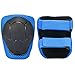 KUYOU Child Kids Protective Gear Set,Knee and Elbow Pads with Wrist Guards Toddler for Multi-Sports Cycling,Bike,Rollerblading, Skating, Volleyball (Blue)