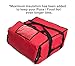 Red Polyester Insulated Pizza/Food Delivery Bag 16″ - 18″ Professional Large Pizza Delivery Bag- Moisture Free1 18 x 18 x 10