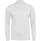 Hot Chillys Men's Peach Skins Solid Zip-T Lightweight Relaxed Fit Base Layer Top | Thermal Long Sleeve Shirt for Men