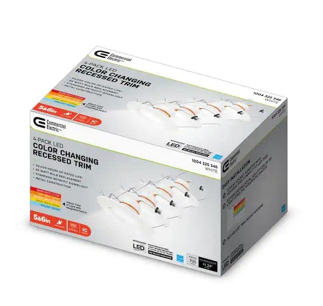 Commercial Electric 5/6 in. CEC T20 New Construction/Remodel White ...