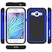 Galaxy J1 Case, Samsung J100 Case, ZeopoCase Hybrid Armor Hrad and Soft Dual Layer Defender Protective Case Cover for Samsung Galaxy J1 (2015) / J100 (Blue)