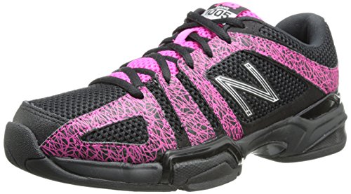 New Balance Women's WC1005 Tennis Shoe,Black/Pink,8 2A US