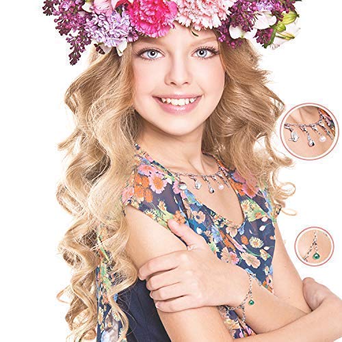 Advent Calendar Charm Bracelet Necklace DIY 22 Charms Set Fashion Jewelry Advent Calendars for Kids Toy