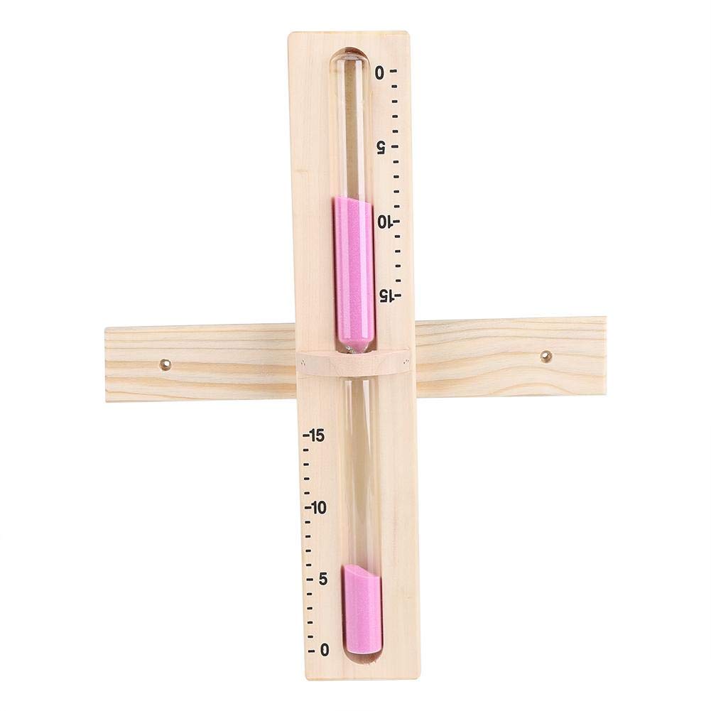15 Minutes Sauna Hourglass Sauna Sand Timer Rotating Wooden Sand Timer with Glass Clock and Sands