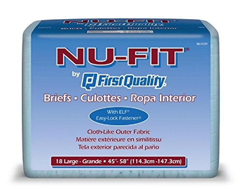 Prevail Nu-Fit Adult Diapers - Large 72/cs