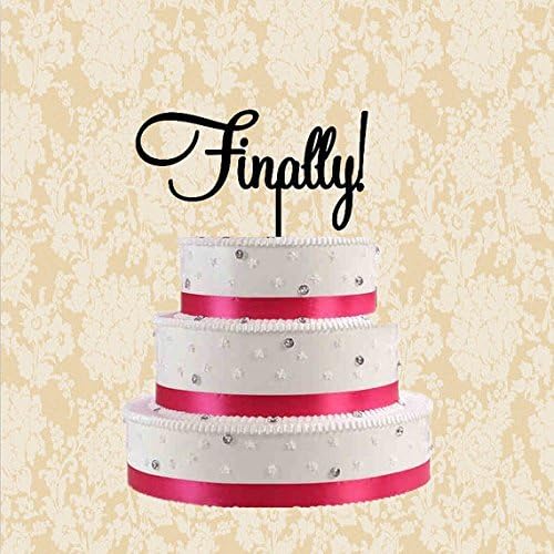 Finally wedding cake topper-custom script cake topper-rustic cake topper wedding-unique cake topper-nautical beach wedding cake topper