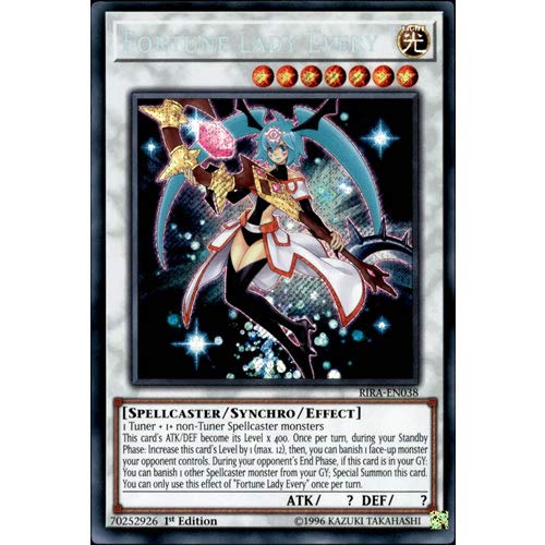 RIRA-EN038 1st Ed Fortune Lady Every Secret Rare Card Rising Rampage Yu-Gi-Oh Single Card