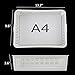 Lesbin Plastic Storage Trays Baskets/Organizing Baskets, 13.2 Inches x 9.6 Inches x 3.6 Inches, Set of 6 (White)