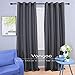 Vangao Grey Curtains 84 inches Long Faux Silk Opaque Curtain Light Filtering Living Room Satin Drapes Privacy Window Treatments Set for Bedroom, Grommet Top,2 Panels