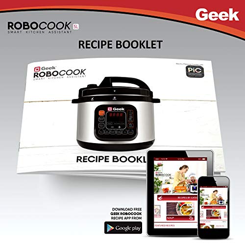 Geek Robocook Automatic 5 Litre Electric Pressure Cooker With 11 In 1