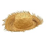 MA ONLINE Adults Beachcomber Straw Hat Mens Tropical Beach Party Fancy Dress Accessory One Size