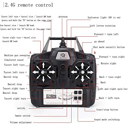 XHH Panzer Groß 1/16 Fernbedienung Panzer Modellsimulation Zweiter Weltkrieg Sherman M4A3 Metallpanzer 2.4G Streitwagen… – Bild 8